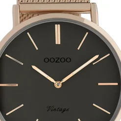 Oozoo Damen Armbanduhr Vintage Series Analog Metall rosegold UOC20091