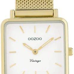 Oozoo Damen Armbanduhr Vintage Series Analog Metall gold UOC9843A
