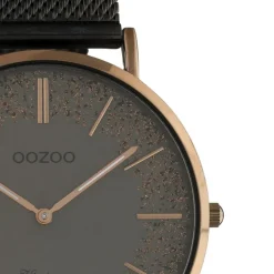 Oozoo Damen Armbanduhr Vintage C20139 Analog Edelstahl schwarz UOC20139