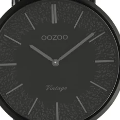 Oozoo Damen Armbanduhr Vintage C20144 Analog Edelstahl schwarz UOC20144