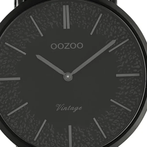 Oozoo Damen Armbanduhr Vintage C20144 Analog Edelstahl schwarz UOC20144