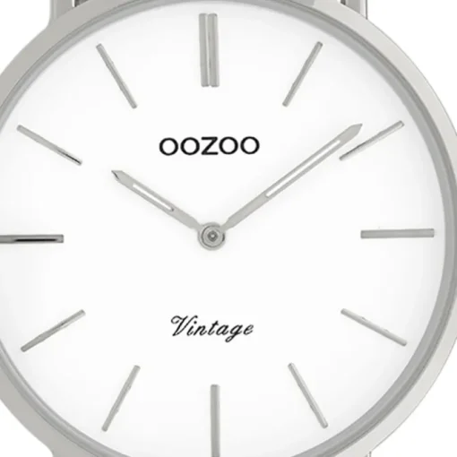 Oozoo Damen Armbanduhr Vintage Series C9902A Analog Edelstahl silber UOC9902A