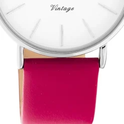 Oozoo Damen Armbanduhr Vintage C20213 Analog Leder rosa UOC20213