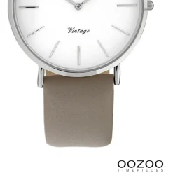 Oozoo Damen Armbanduhr Vintage Analog Leder braun UOC20085