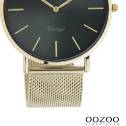 Oozoo Damen Armbanduhr Vintage Analog Metall gold UOC10872