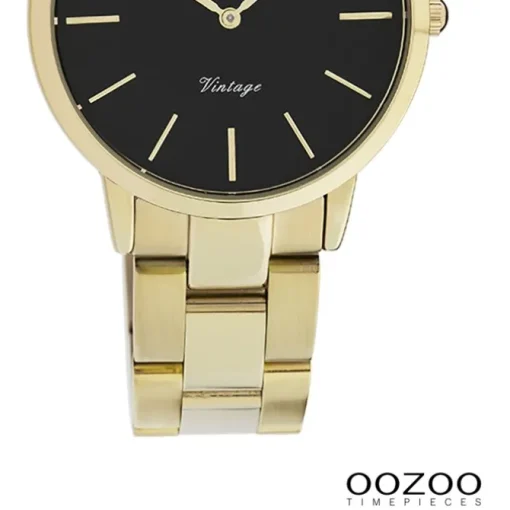 Oozoo Damen Armbanduhr Vintage Series Analog Metall gold UOC20047