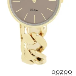 Oozoo Damen Armbanduhr Vintage Series Analog Metall gold UOC20358