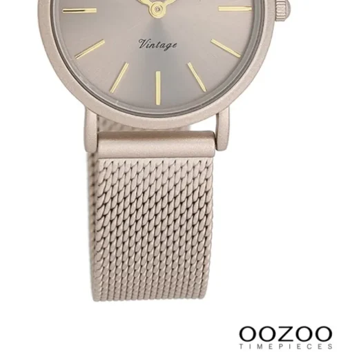 Oozoo Damen Armbanduhr Vintage Series Analog Metall braun UOC20339