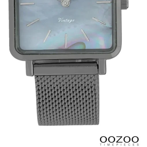 Oozoo Damen Armbanduhr Vintage Series Analog Metall grau UOC9849A