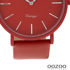 Oozoo Damen Armbanduhr Vintage Series Analog Metall rot UOC9879A