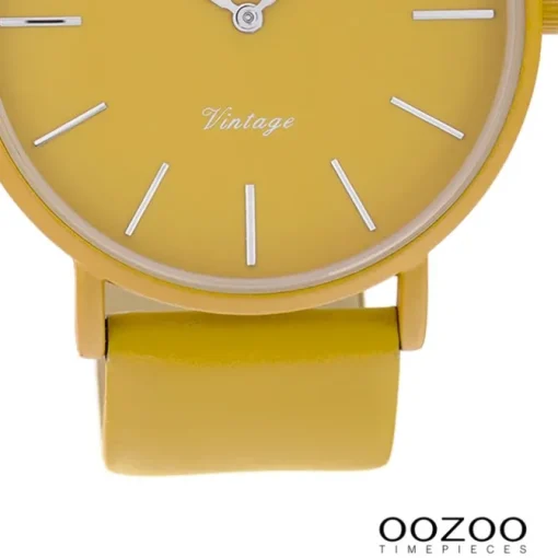 Oozoo Damen Armbanduhr Vintage Series Analog Metall gelb UOC9881A
