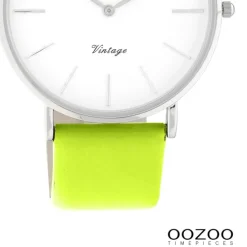 Oozoo Damen Armbanduhr Vintage Series C20300 Analog Leder gelbgrün UOC20300