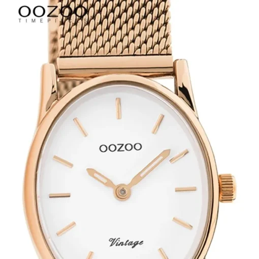 Oozoo Damen Armbanduhr Vintage Series C10969 Analog Metall Mesh rosé UOC10969