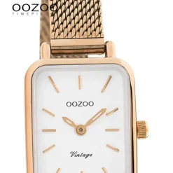 Oozoo Damen Armbanduhr Vintage Series C10977 Analog Metall Mesh rosé UOC10977