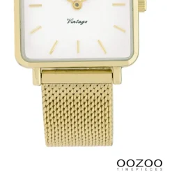 Oozoo Damen Armbanduhr Vintage Series Analog Metall gold UOC9843A