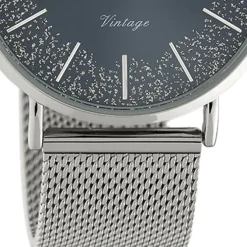 Oozoo Damen Armbanduhr Vintage C20134 Analog Edelstahl silber UOC20134