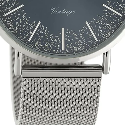Oozoo Damen Armbanduhr Vintage C20134 Analog Edelstahl silber UOC20134
