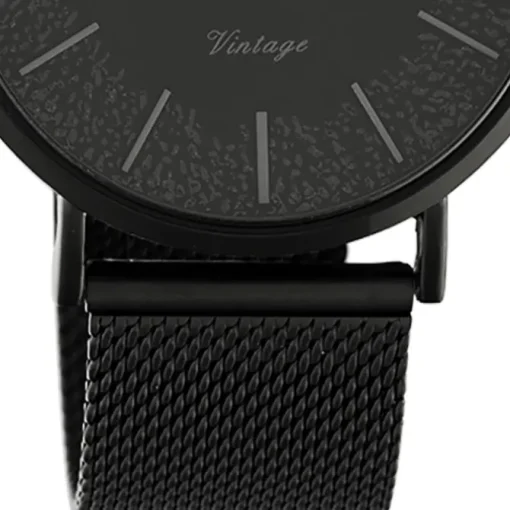 Oozoo Damen Armbanduhr Vintage C20144 Analog Edelstahl schwarz UOC20144