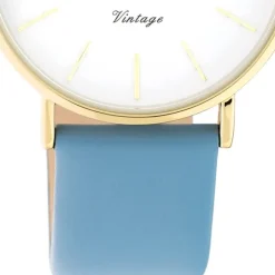 Oozoo Damen Armbanduhr Vintage C20225 Analog Leder babyblau UOC20225