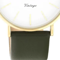 Oozoo Damen Armbanduhr Vintage C20226 Analog Leder olivgrün UOC20226
