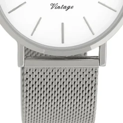 Oozoo Damen Armbanduhr Vintage Series C9902A Analog Edelstahl silber UOC9902A