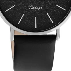 Oozoo Damen Armbanduhr Vintage Series C20208 Analog Leder schwarz UOC20208