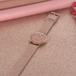 Oozoo Damen Armbanduhr Vintage Series Analog Leder rosa UOC20161