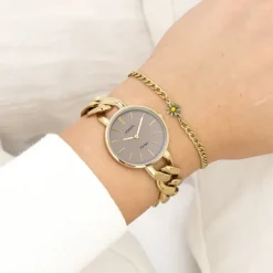 Oozoo Damen Armbanduhr Vintage Series Analog Metall gold UOC20358