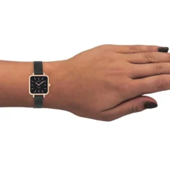 Oozoo Damen Armbanduhr Vintage Series Analog Metall Mesh schwarz UOC20265