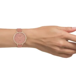 Oozoo Damen Armbanduhr Vintage Series Analog Leder rosa UOC9806A