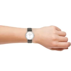 Oozoo Damen Armbanduhr Vintage Analog Leder grau UOC20084