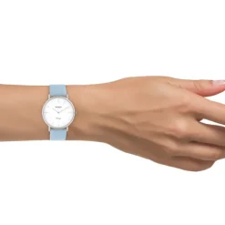 Oozoo Damen Armbanduhr Vintage C20217 Analog Leder hellblau UOC20217