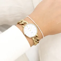 Oozoo Damen Armbanduhr Vintage Series Analog Metall gold UOC20357
