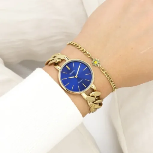 Oozoo Damen Armbanduhr Vintage Series Analog Metall gold UOC20359