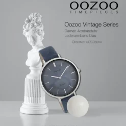 Oozoo Damen Armbanduhr Vintage Series Analog Leder blau UOC9808A