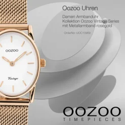 Oozoo Damen Armbanduhr Vintage Series C10969 Analog Metall Mesh rosé UOC10969