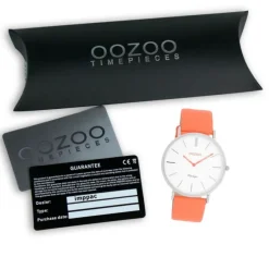 Oozoo Damen Armbanduhr Vintage Analog Leder orange UOC20313