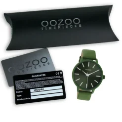 Oozoo Damen Armbanduhr Vintage Analog Leder dunkelgrün UOC10873