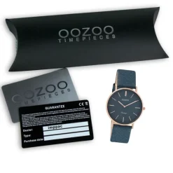 Oozoo Damen Armbanduhr Vintage Series C20203 Analog Leder dunkelblau UOC20203