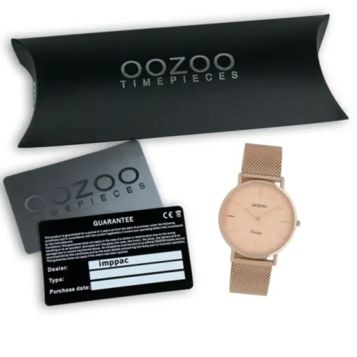 Oozoo Damen Armbanduhr Vintage Series C9922A Analog Edelstahl roségold UOC9922A