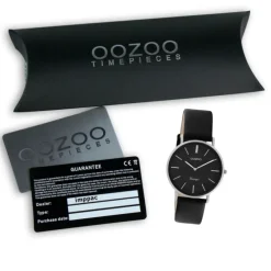 Oozoo Damen Armbanduhr Vintage Series C20208 Analog Leder schwarz UOC20208