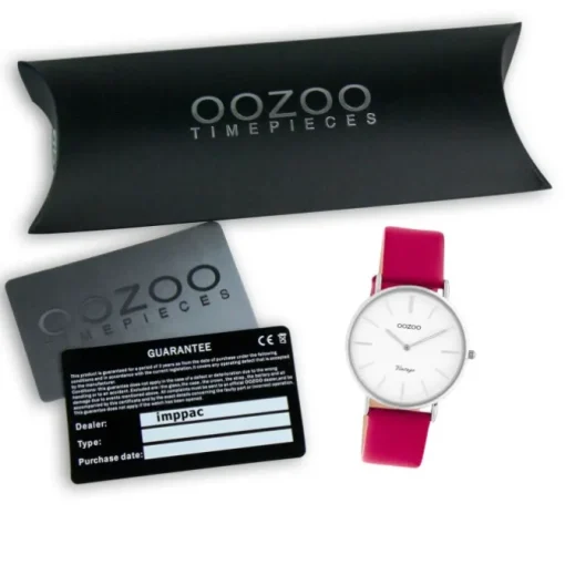 Oozoo Damen Armbanduhr Vintage C20213 Analog Leder rosa UOC20213
