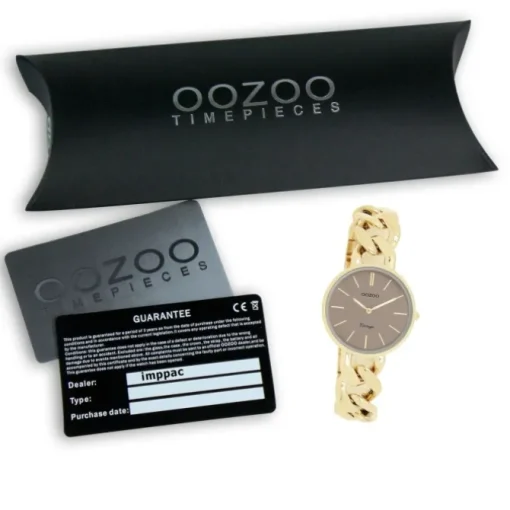Oozoo Damen Armbanduhr Vintage Series Analog Metall gold UOC20358