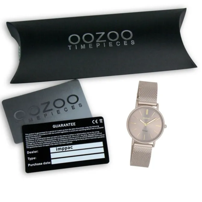 Oozoo Damen Armbanduhr Vintage Series Analog Metall braun UOC20338