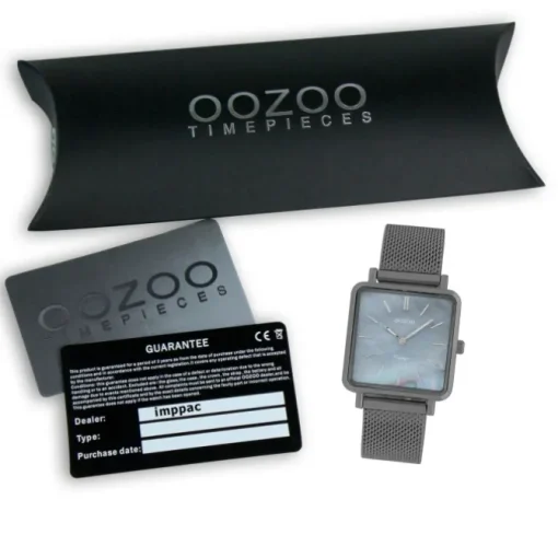Oozoo Damen Armbanduhr Vintage Series Analog Metall grau UOC9849A