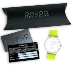Oozoo Damen Armbanduhr Vintage Series C20300 Analog Leder gelbgrün UOC20300