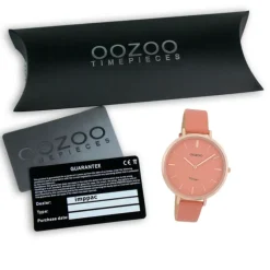 Oozoo Damen Armbanduhr Vintage Series Analog Leder rosa UOC9806A