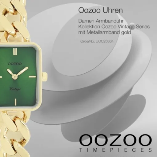 Oozoo Damen Armbanduhr Vintage Series Analog Metall gold UOC20364