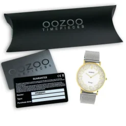 Oozoo Damen Armbanduhr Vintage C20135 Analog Edelstahl silber UOC20135
