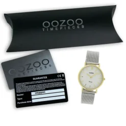 Oozoo Damen Armbanduhr Vintage Series Analog Metall silber UOC20122